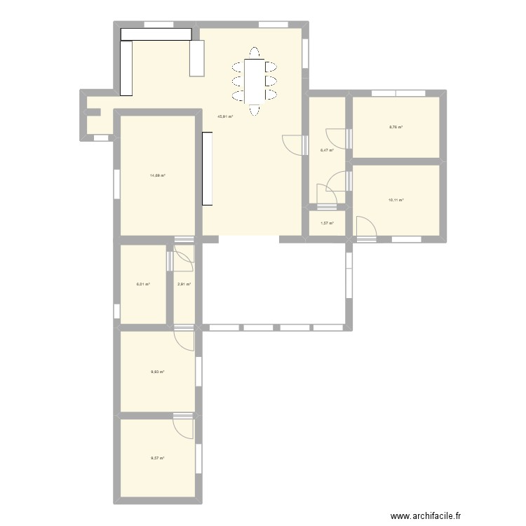 maison. Plan de 10 pièces et 116 m2