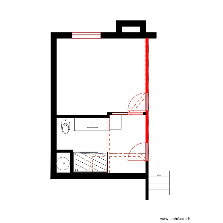 Giguère 2. Plan de 3 pièces et 9 m2