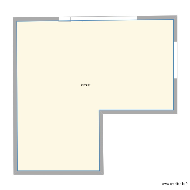 Brenles. Plan de 1 pièce et 87 m2