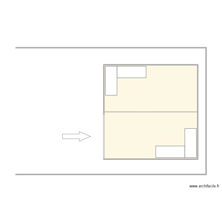 Apero. Plan de 2 pièces et 34 m2