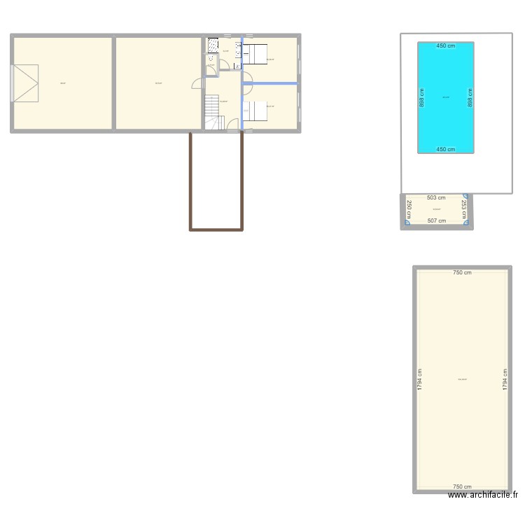 Saint Mamet. Plan de 10 pièces et 354 m2