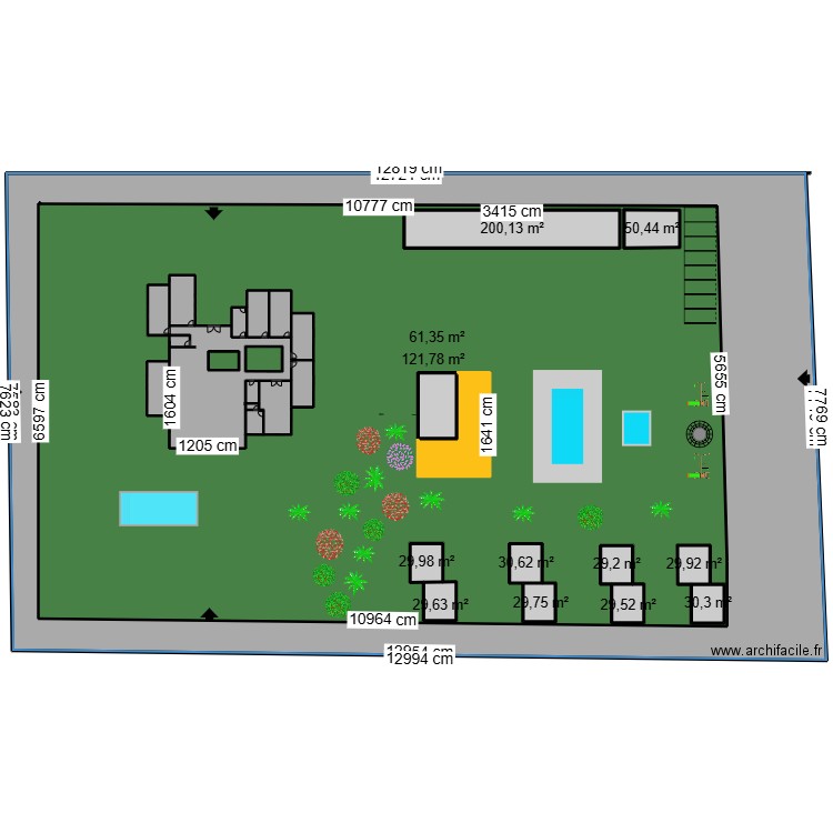 nouveau. Plan de 30 pièces et 1139 m2