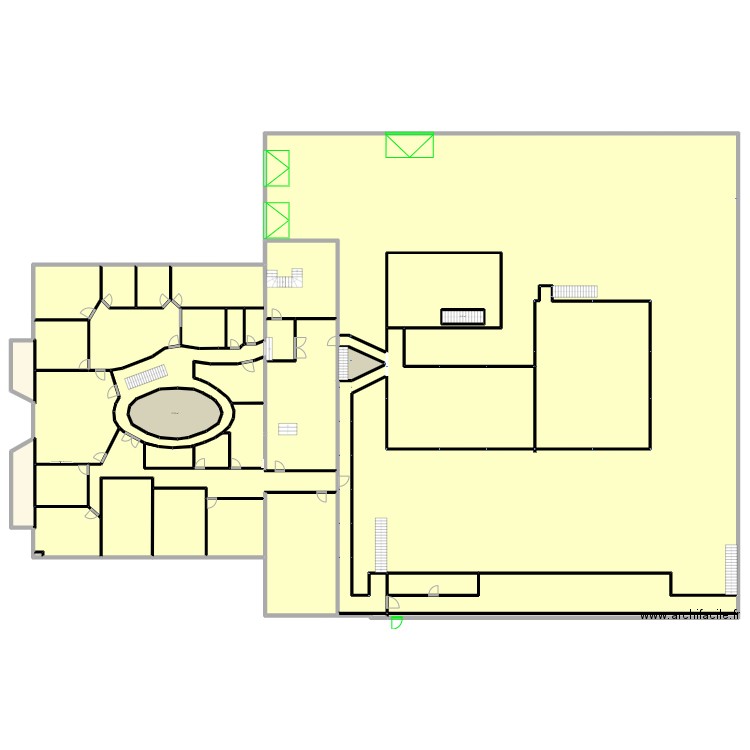 VOLTA R+1 V plan vide. Plan de 41 pièces et 2253 m2