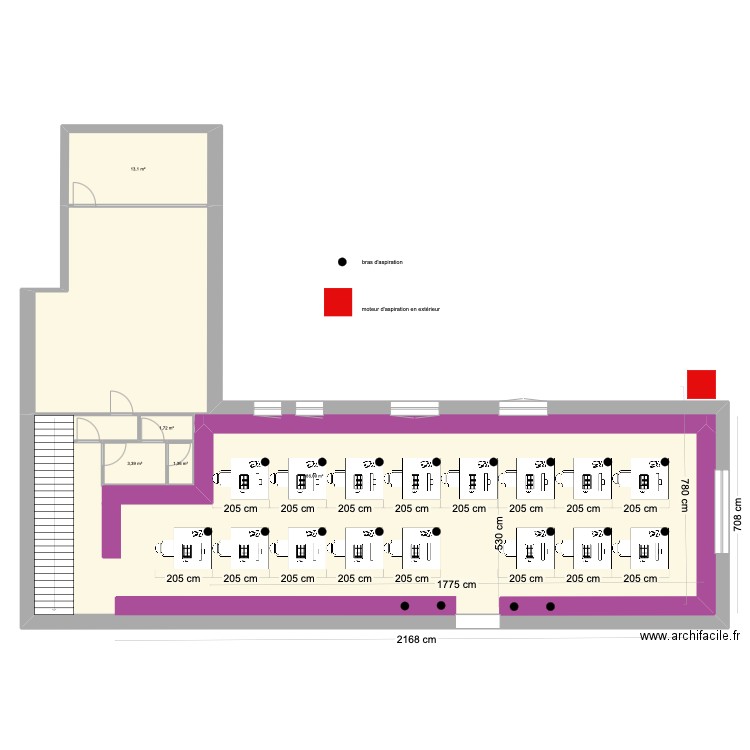 jed yard aspi 2025. Plan de 5 pièces et 206 m2