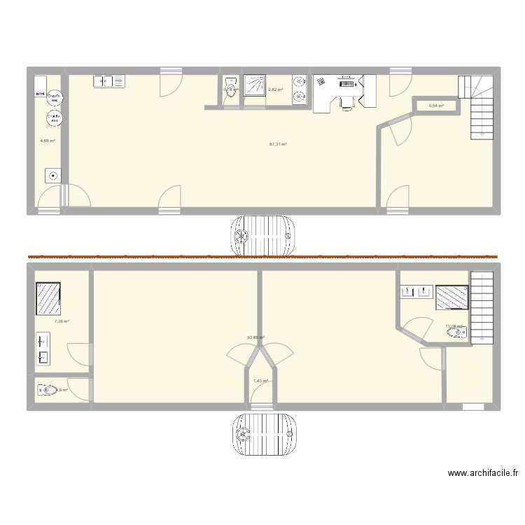 gb2. Plan de 10 pièces et 152 m2