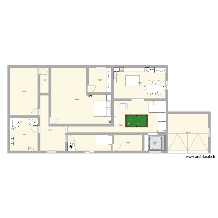 ma maison de rêve. Plan de 11 pièces et 173 m2