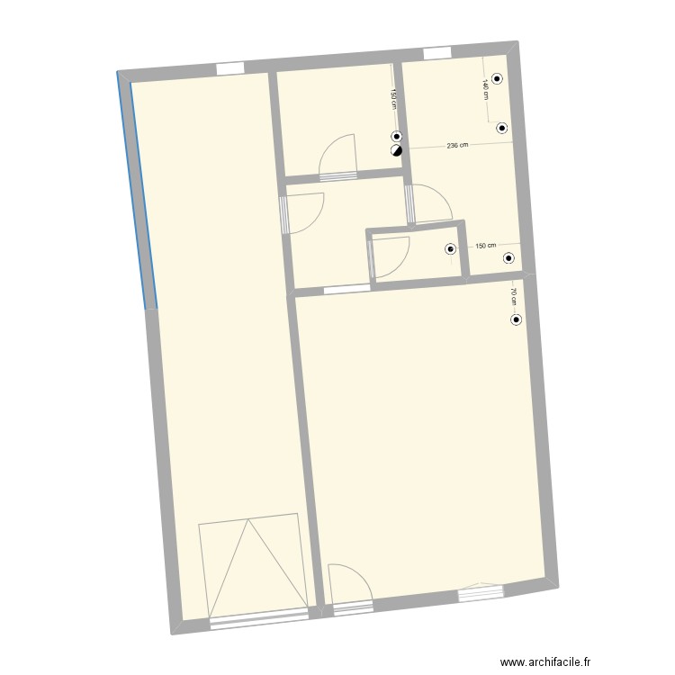 LAMARQUE 2. Plan de 1 pièce et 85 m2