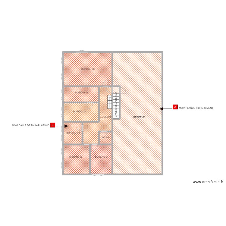 ETAGE NIMES LOCAL COMMERCIALE 1700M2. Plan de 10 pièces et 79 m2