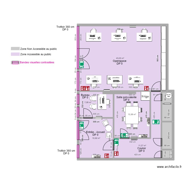 WIMOOV MEAUX APRES TRAVAUX. Plan de 10 pièces et 93 m2