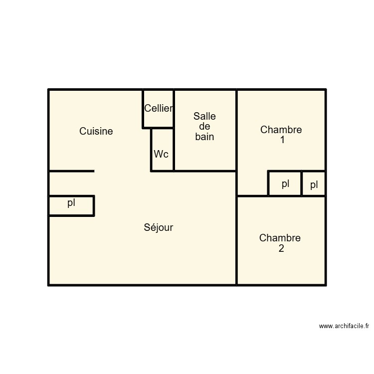 CONCARNEAU NEDELLEC. Plan de 9 pièces et 22 m2