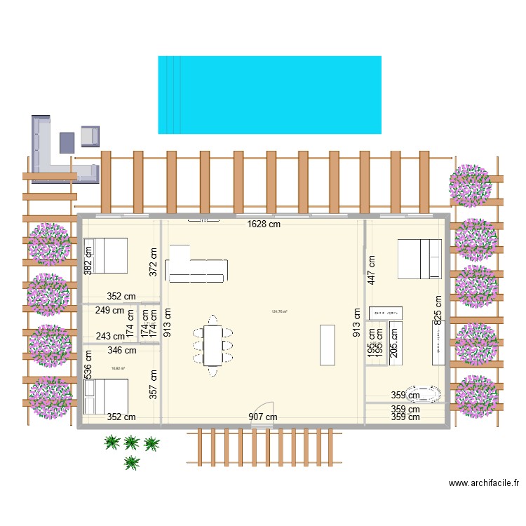 Catherine Delmée casa a construire. Plan de 5 pièces et 149 m2