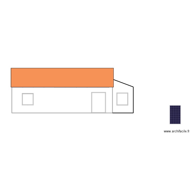 parcelle . Plan de 3 pièces et 41 m2