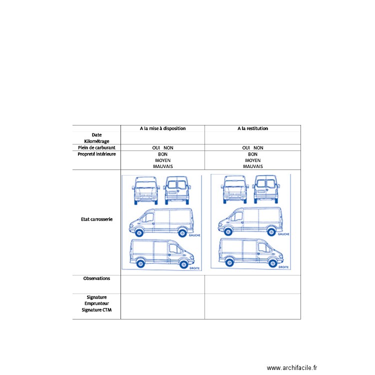 mini bus. Plan de 2 pièces et 758 m2