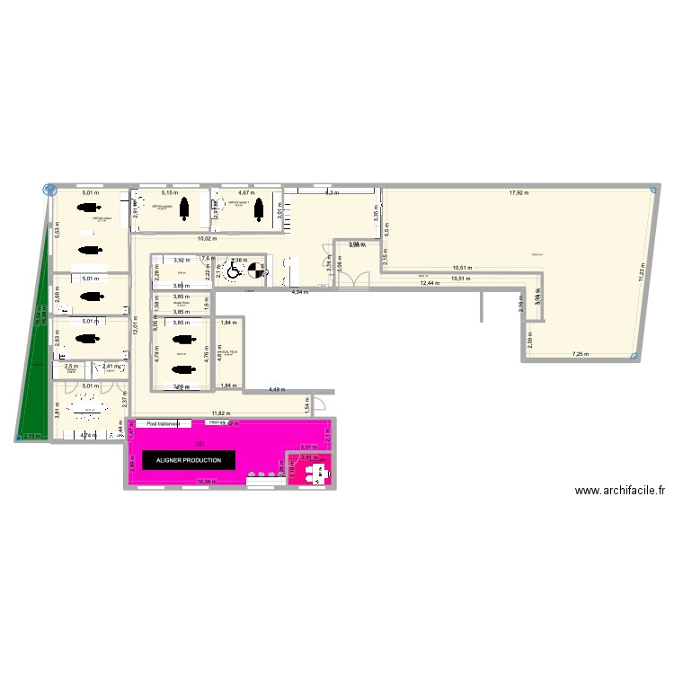 val d'Europesurfaceok. Plan de 19 pièces et 466 m2