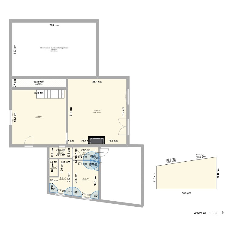 M.Dutertre. Plan de 15 pièces et 197 m2