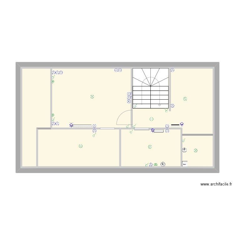 COMBLE PLAN ELECTRIQUE. Plan de 7 pièces et 114 m2