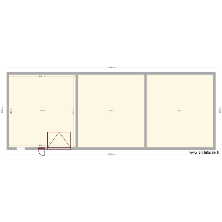 DEPOT. Plan de 3 pièces et 247 m2