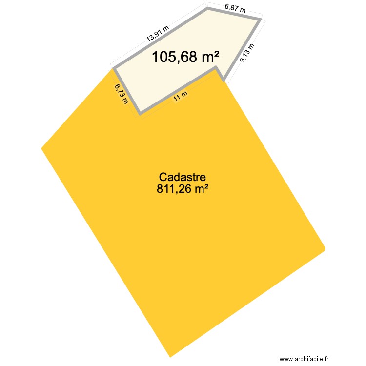 L337. Plan de 1 pièce et 106 m2