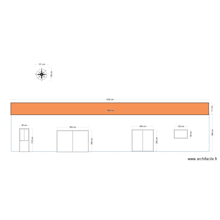 plan de coupe façade 1. Plan de 0 pièce et 0 m2