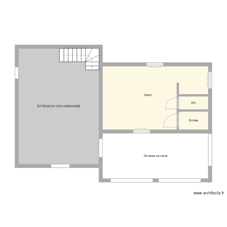 50411. Plan de 5 pièces et 74 m2