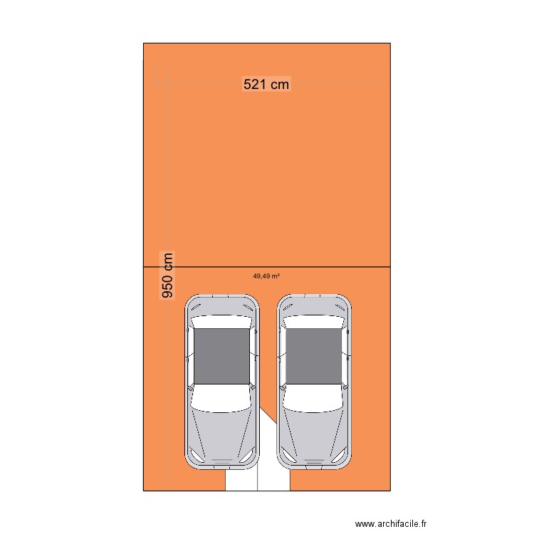 Garage2. Plan de 1 pièce et 49 m2