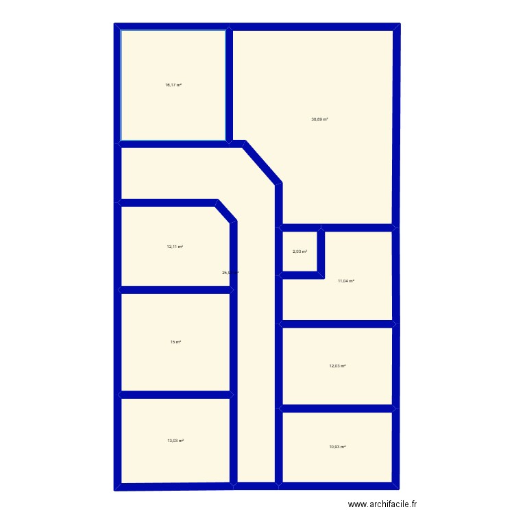 esaai.3. Plan de 10 pièces et 157 m2