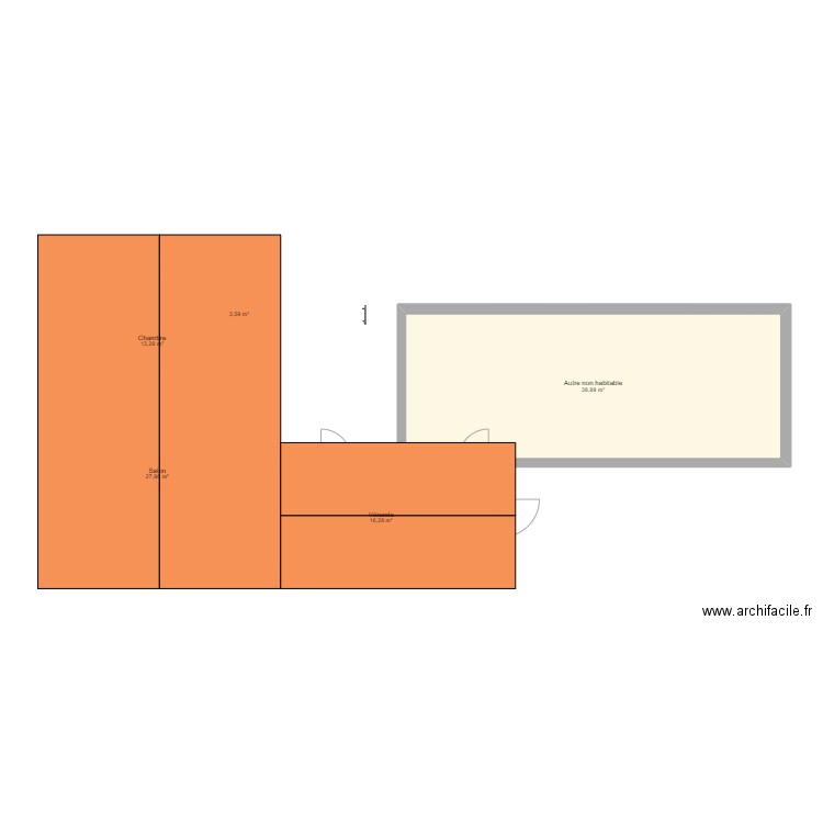 TOITURE EXTENSION. Plan de 5 pièces et 100 m2