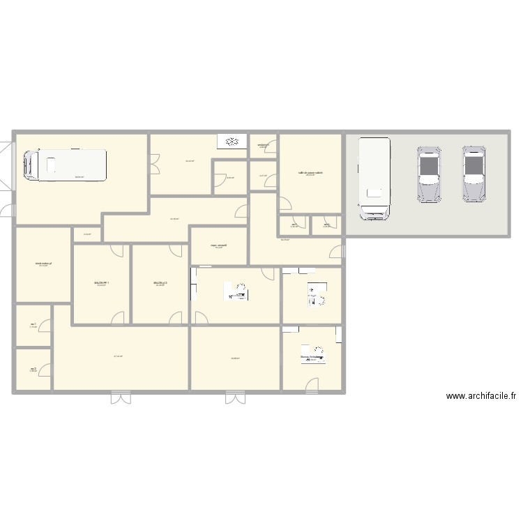 MACHON LEGRAND. Plan de 23 pièces et 498 m2