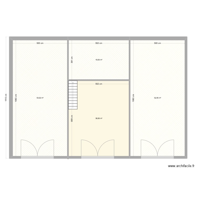 garage. Plan de 4 pièces et 164 m2