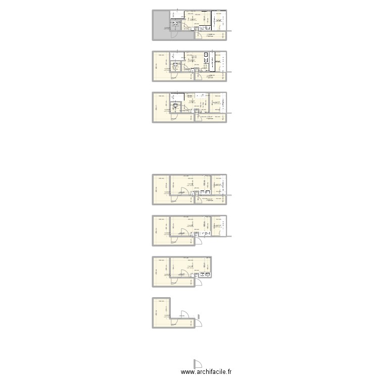 salle de bain. Plan de 25 pièces et 113 m2