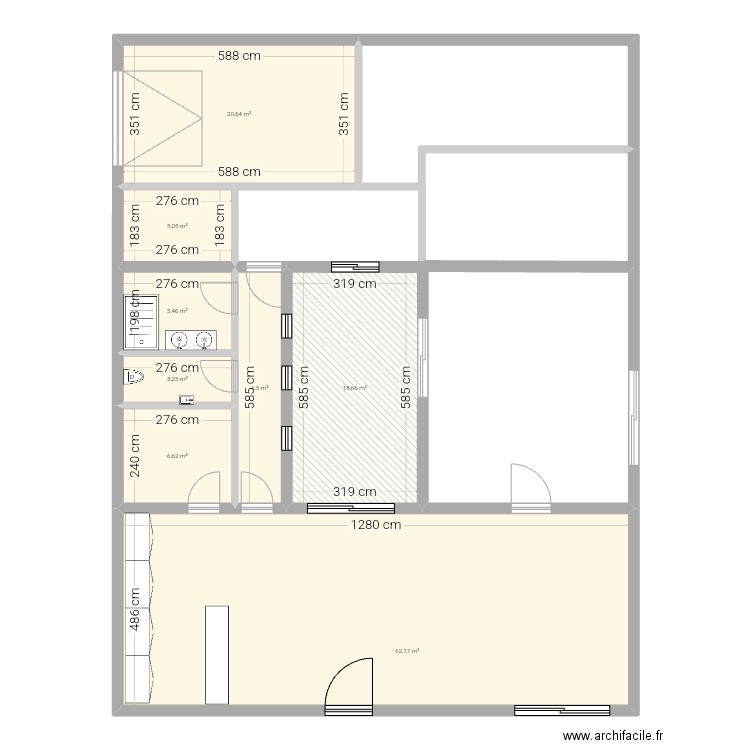 Future . Plan de 8 pièces et 128 m2