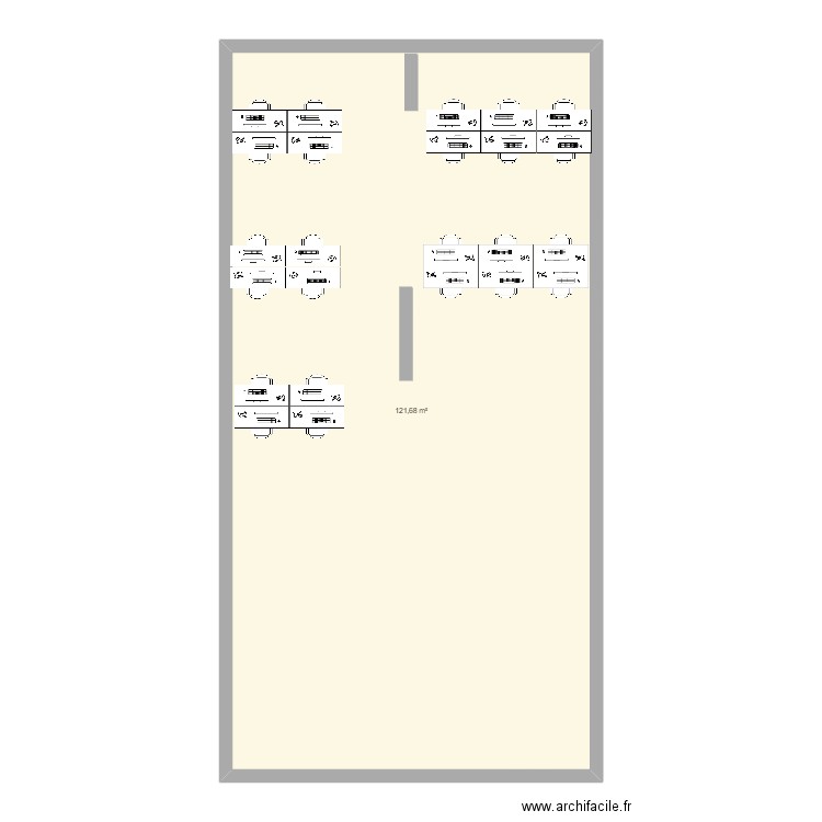 CRC 2. Plan de 1 pièce et 122 m2