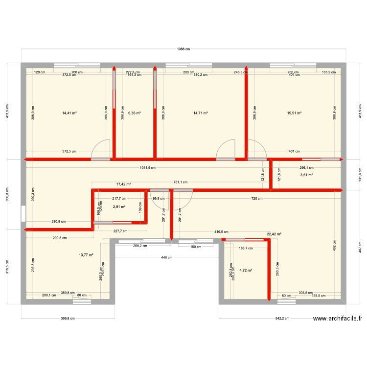 chalet luc. Plan de 10 pièces et 116 m2