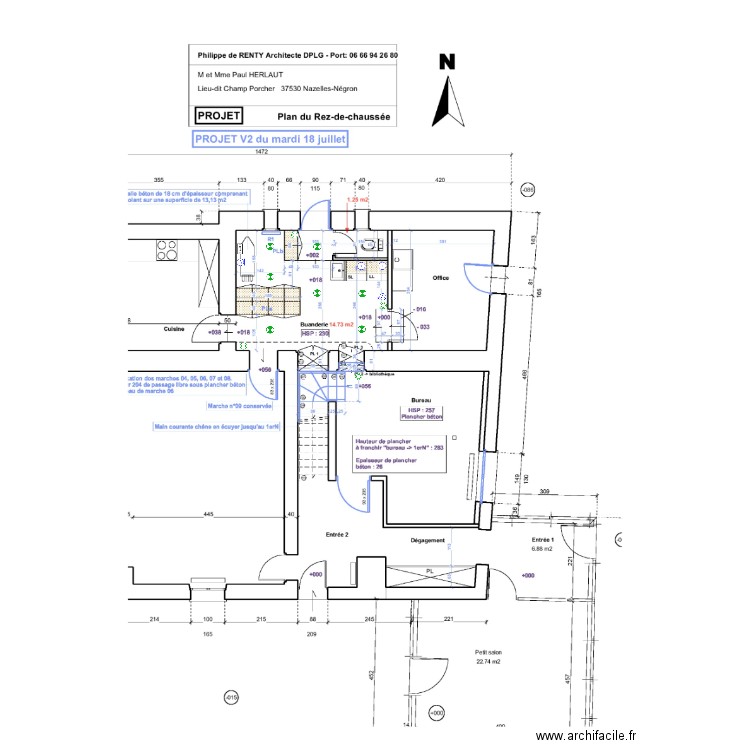 M HERLAUT. Plan de 0 pièce et 0 m2