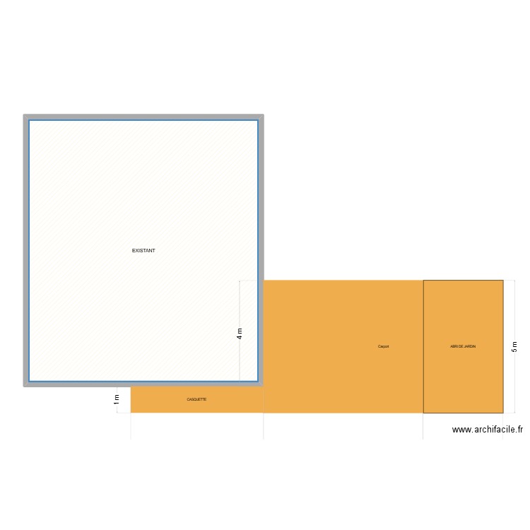 Plan VIDAL. Plan de 1 pièce et 85 m2