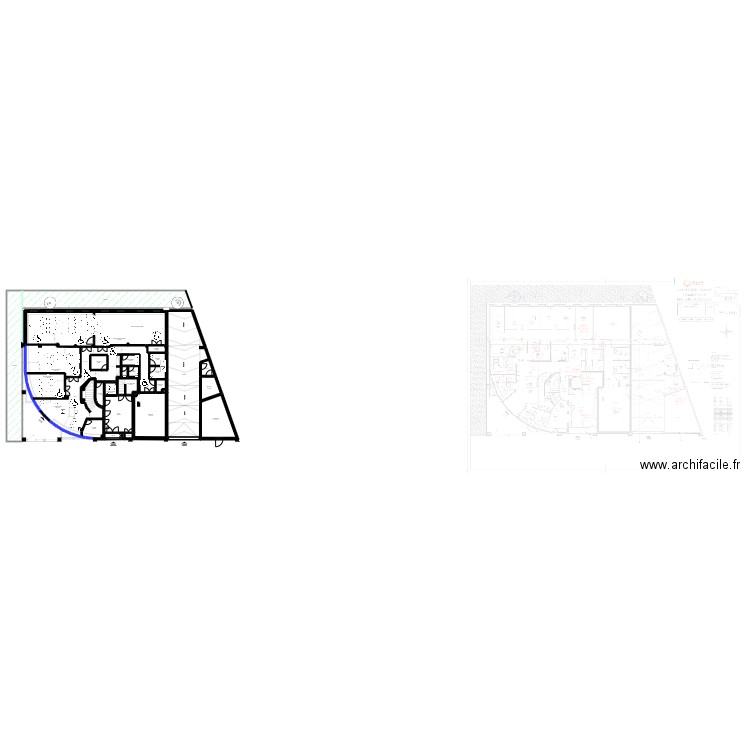 Lyon Domer V2 théâtre. Plan de 35 pièces et 627 m2