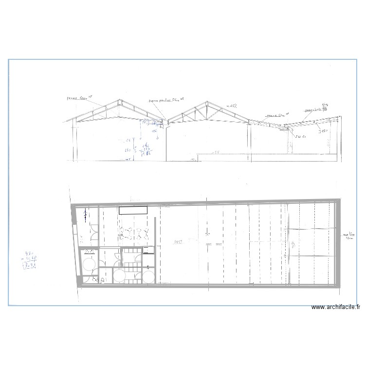 stage1. Plan de 2 pièces et 580 m2