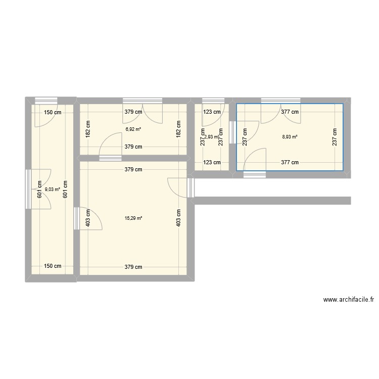 ANIS BENOUADFEL. Plan de 5 pièces et 43 m2