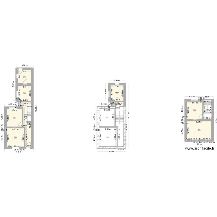 mama. Plan de 13 pièces et 158 m2