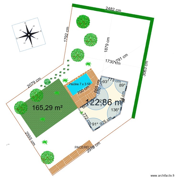 MAISON BISCA. Plan de 1 pièce et 123 m2