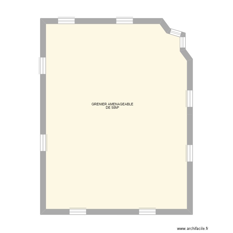 GRAND CENTRAL ETAGE. Plan de 1 pièce et 58 m2