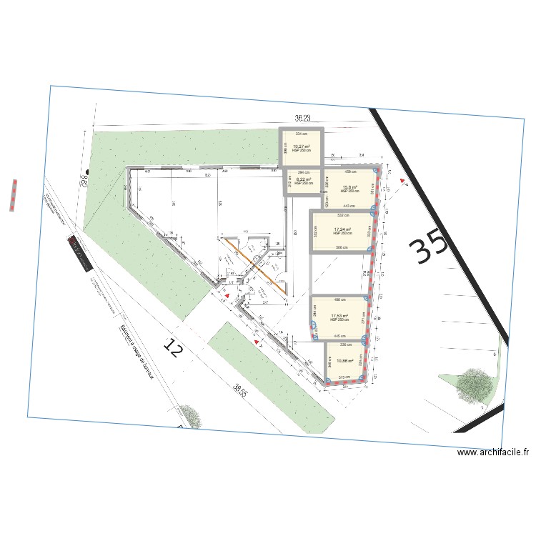 CABINET COMPLET V2. Plan de 6 pièces et 78 m2