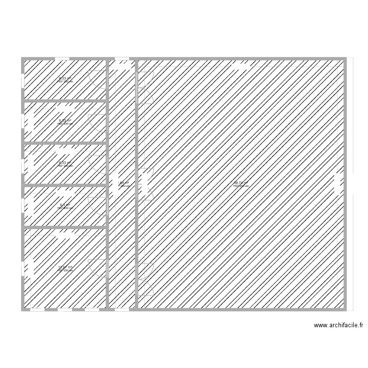 PLAN ANGLAIS. Plan de 7 pièces et 150 m2