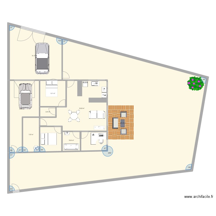 Mimie. Plan de 8 pièces et 326 m2