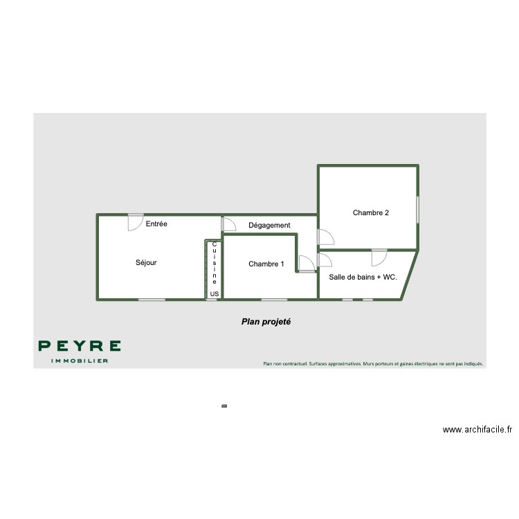  Plan projeté lot 108. Plan de 6 pièces et 28 m2