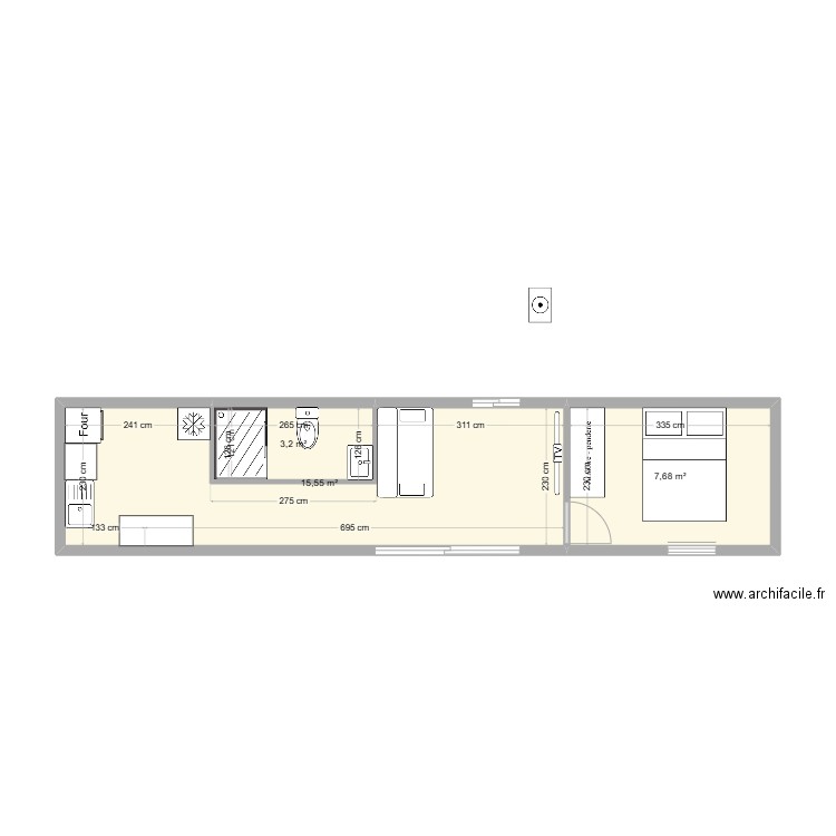 anexe 1. Plan de 3 pièces et 27 m2