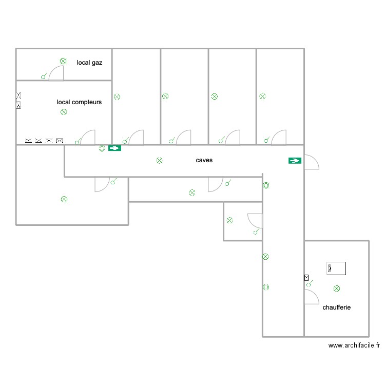 caves cibg. Plan de 11 pièces et 231 m2