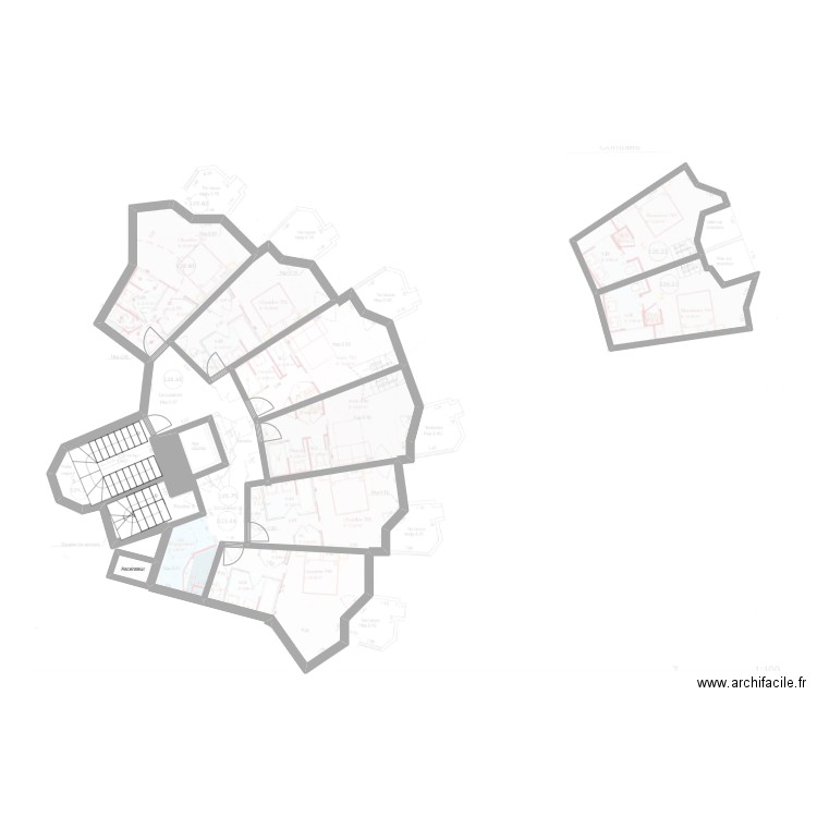 ROB R+7. Plan de 8 pièces et 95 m2