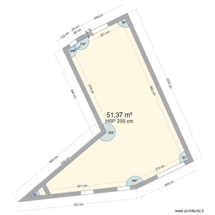 sud et nord apres. Plan de 3 pièces et 154 m2