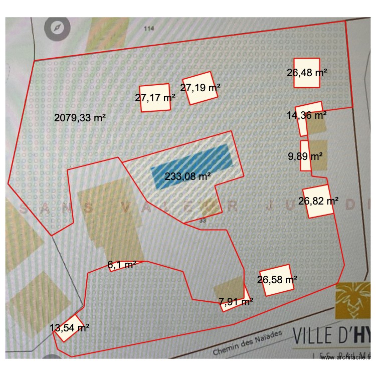 evp. Plan de 12 pièces et -1688 m2